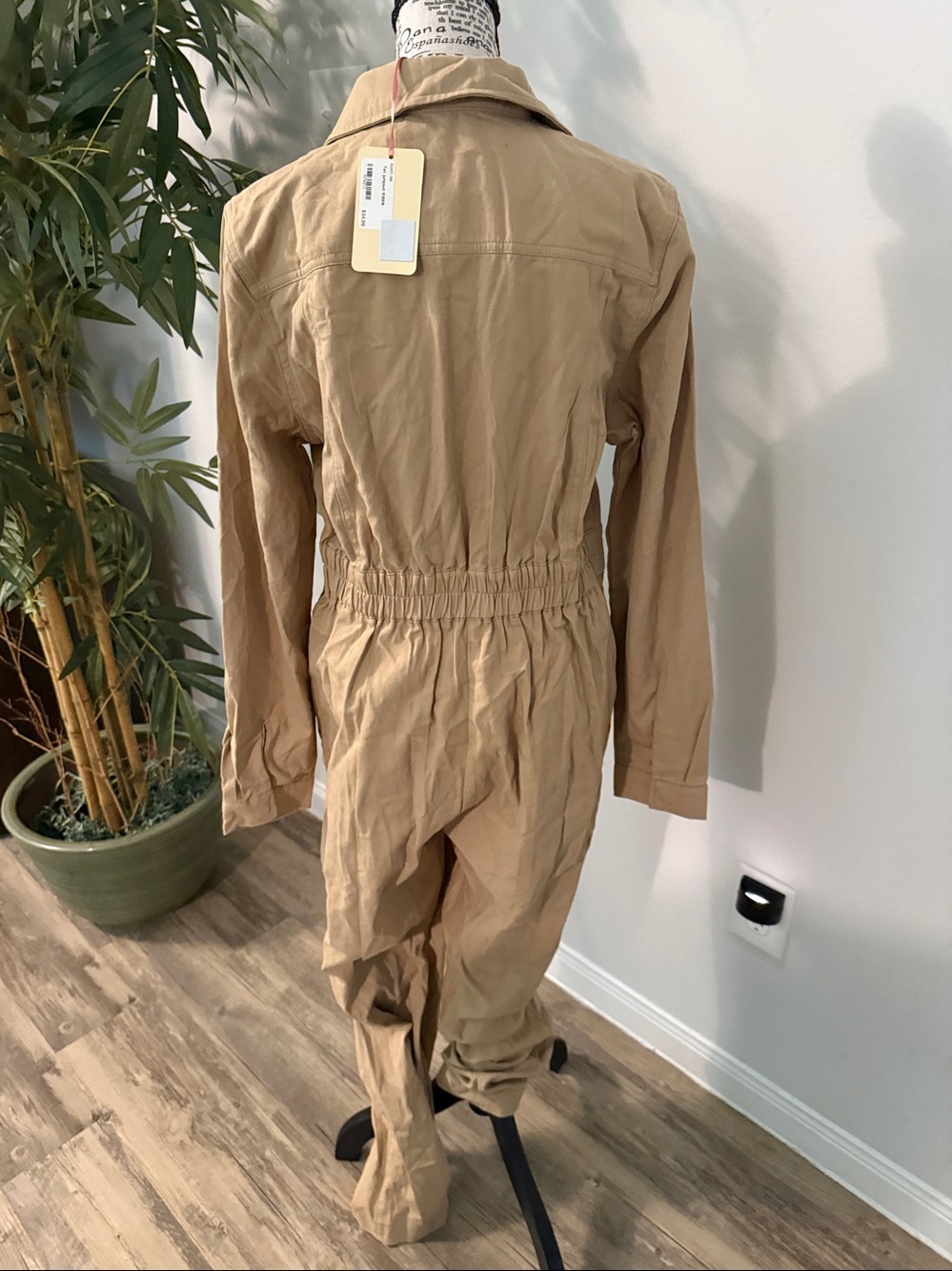 Entro Classic Tan Jumpsuit - Picture 2 of 3